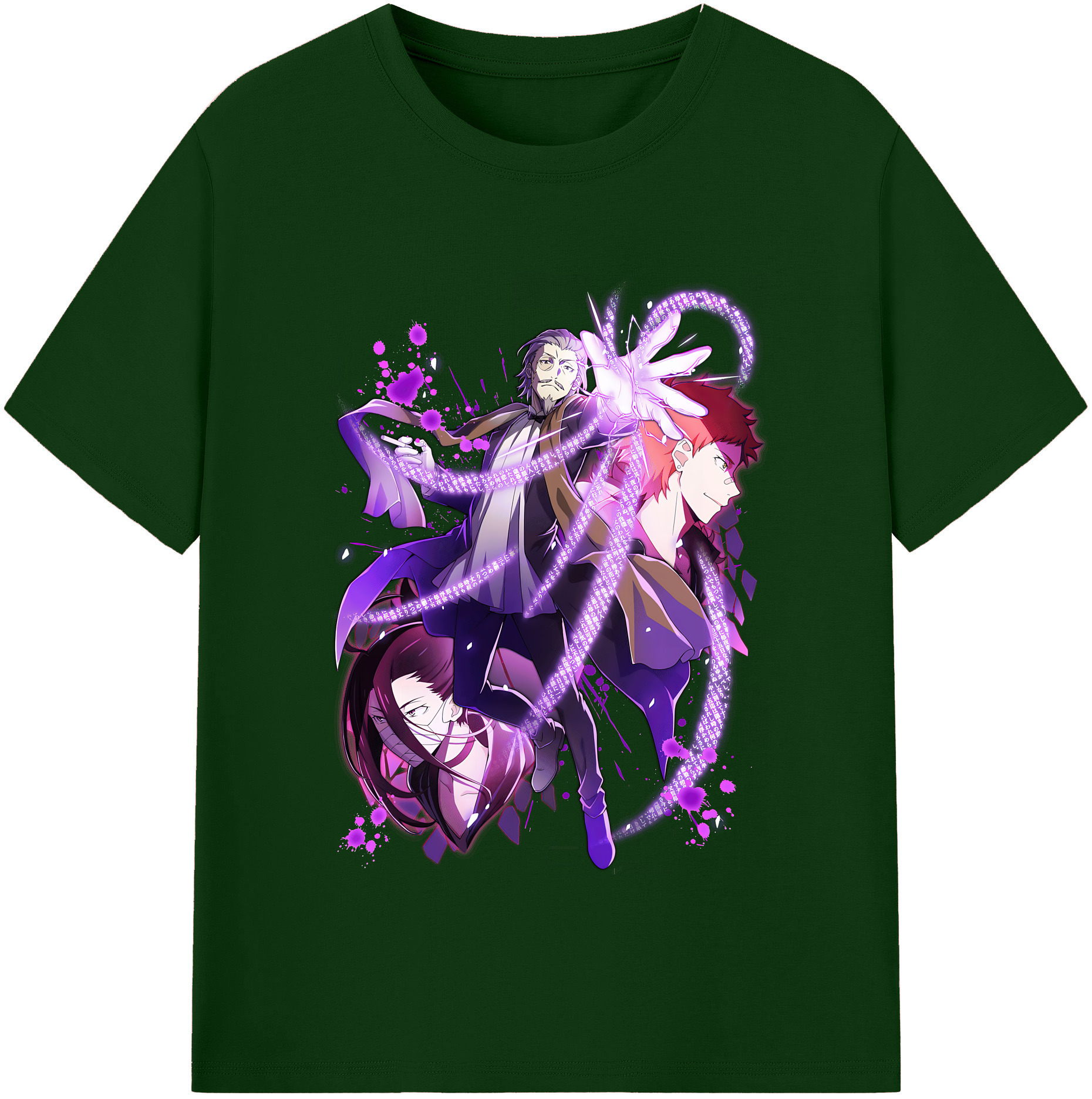 （画像用） 文豪ストレイドッグス Bungo Stray Dogs 綿100％半袖Tシャツ（フロントプリント）